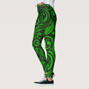 Ornate green leggings