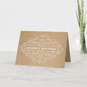 ORNATE GREETING HOLIDAY GREETING CARD