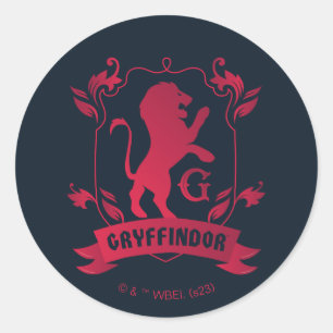 Ornate GRYFFINDOR™ House Crest Classic Round Sticker