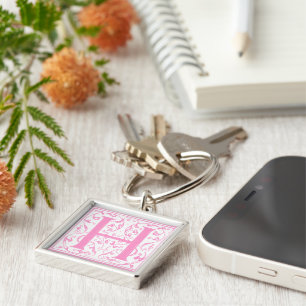 Ornate H Monogram Key Ring