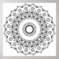 Ornate Halo Mandala with Layered Flow Motif Art