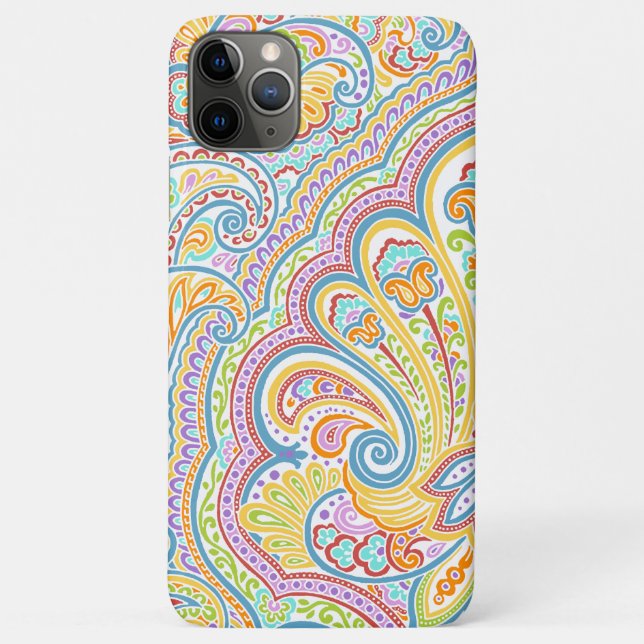 Ornate Hand Drawn Paisley Floral Motif Case-Mate iPhone Case (Back)