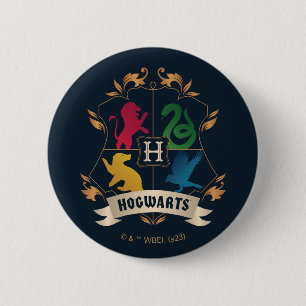 Ornate HOGWARTS™ House Crest 6 Cm Round Badge
