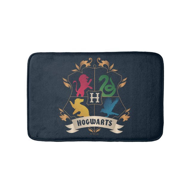 Ornate HOGWARTS™ House Crest Bath Mat (Front)