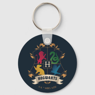 Ornate HOGWARTS™ House Crest Key Ring
