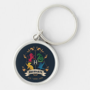 Ornate HOGWARTS™ House Crest Key Ring
