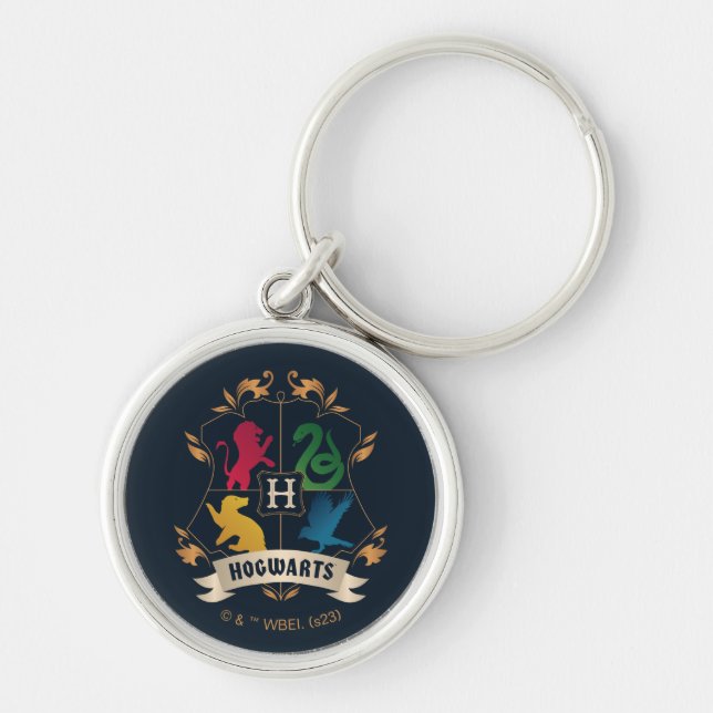 Ornate HOGWARTS™ House Crest Key Ring (Front)