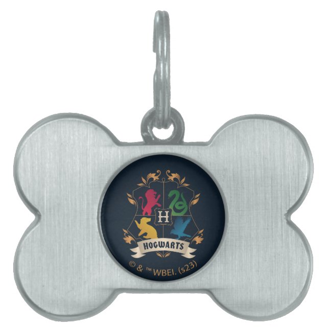 Ornate HOGWARTS™ House Crest Pet ID Tag (Front)