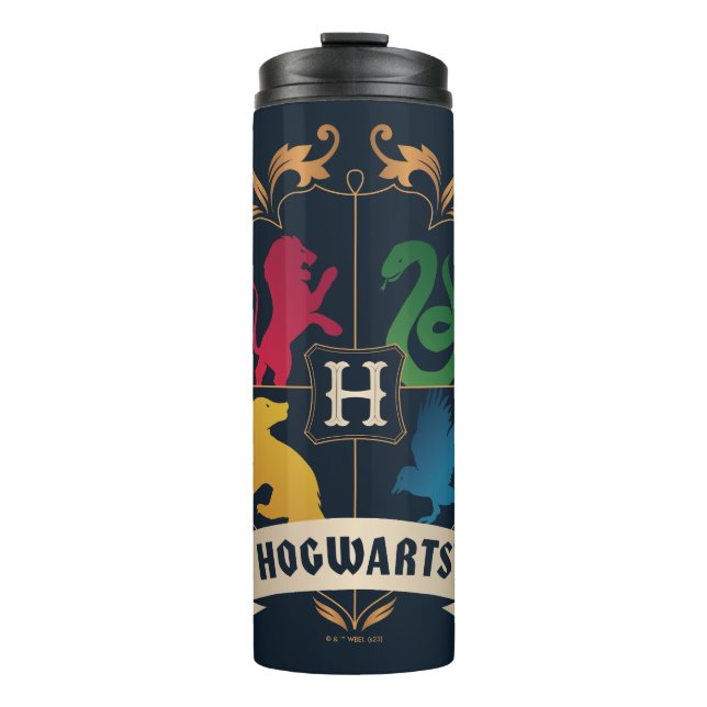 Ornate HOGWARTS™ House Crest Thermal Tumbler (Front)