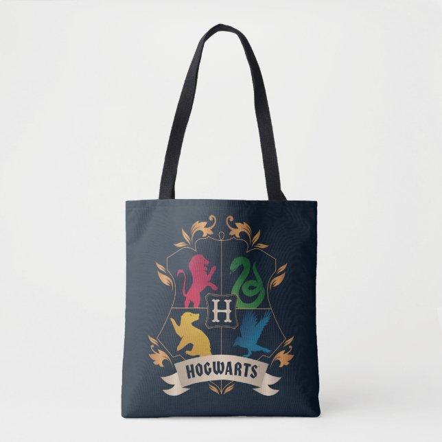 Ornate HOGWARTS™ House Crest Tote Bag (Front)