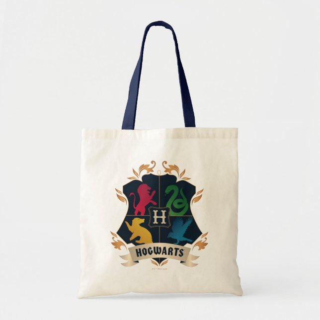 Ornate HOGWARTS™ House Crest Tote Bag (Front)