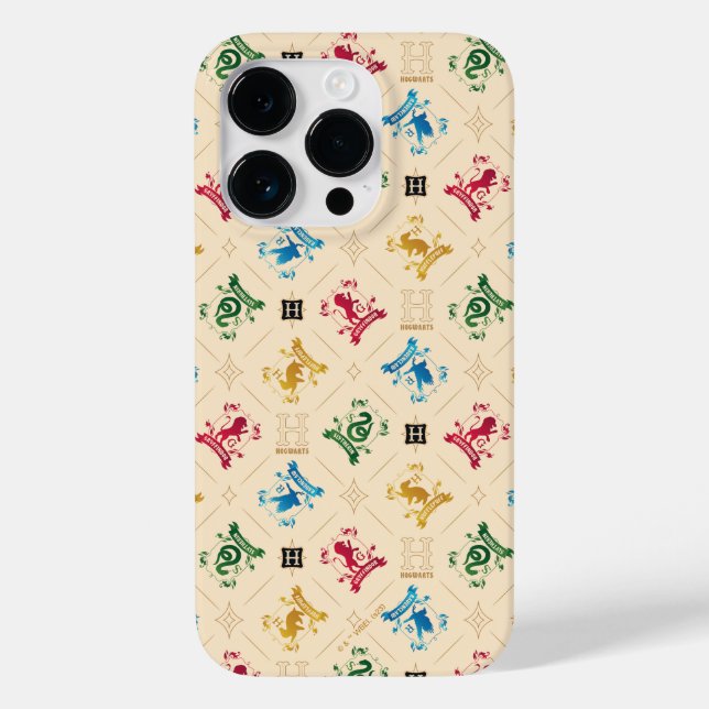 Ornate HOGWARTS™ House Crests Pattern Case-Mate iPhone Case (Back)