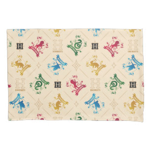 Ornate HOGWARTS™ House Crests Pattern Pillowcase