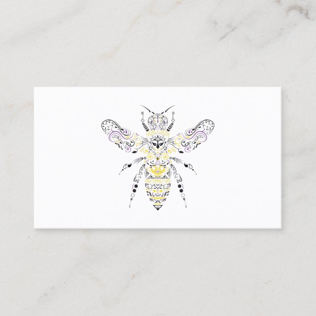 ornate honey bee business card (Front)