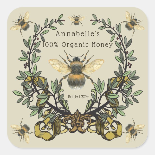 Ornate Honey Label Personalise (Front)