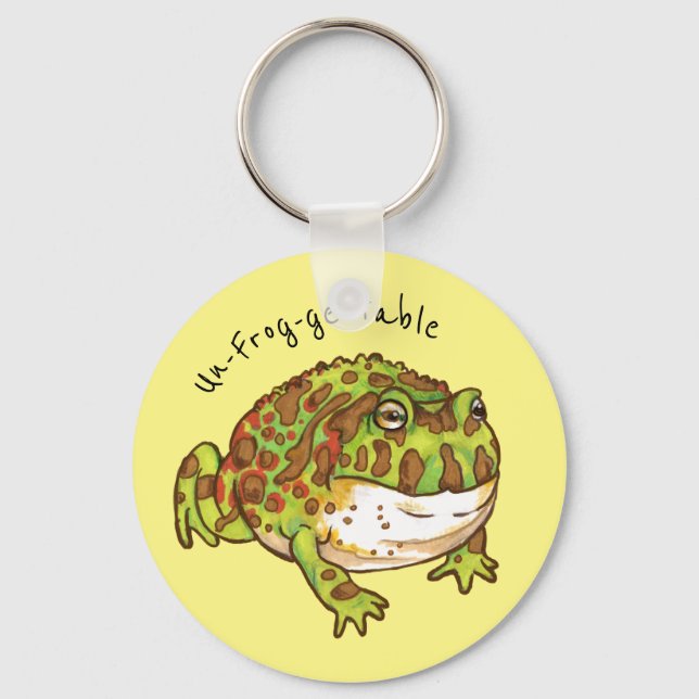 Ornate Horned Frog, un-Frog-gettable Key Ring (Front)
