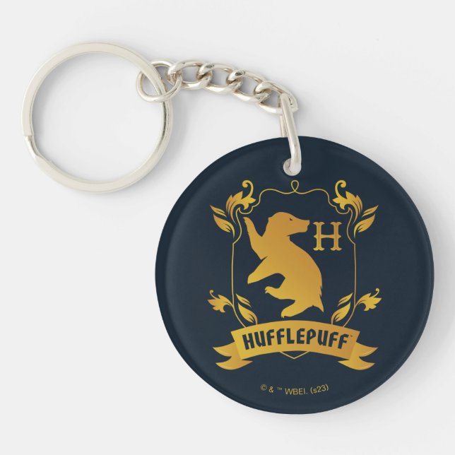 Ornate HUFFLEPUFF™ House Crest Key Ring (Front)