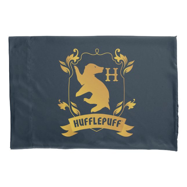 Ornate HUFFLEPUFF™ House Crest Pillowcase (Front)