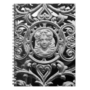 Ornate Iron-Wrought Storm Door Notebook