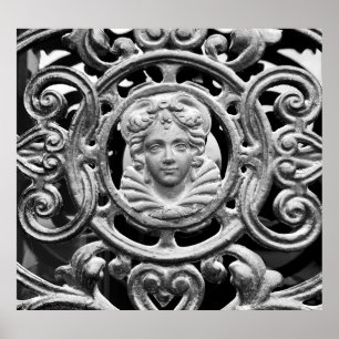 Ornate Iron-Wrought Storm Door Poster