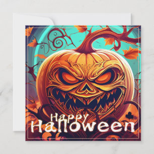 Ornate Jack-o-Lantern Twisted Branch Halloween