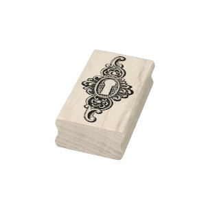 Ornate Keyhole Vintage Rubber Art Stamp