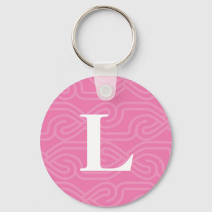 Ornate Knotwork Monogram - Letter L Key Ring