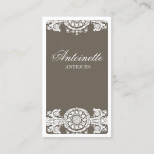Ornate Light Brown Design Business Card