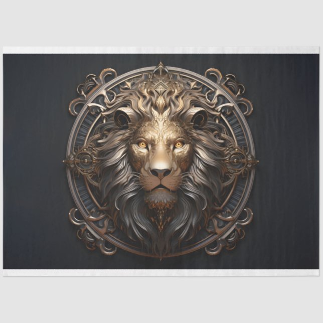 Ornate Lion Tissue Paper (Front)