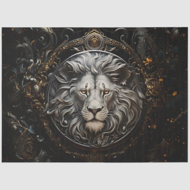 Ornate Lion Tissue Paper (Front)