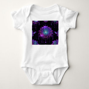 Ornate Lotus Flower Seamless Symbol Baby Bodysuit