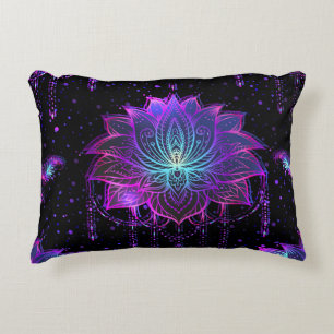 Ornate Lotus Flower Seamless Symbol Decorative Cushion