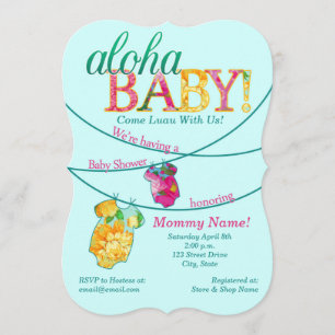 Ornate Luau Baby Shower Invitation