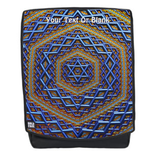 Ornate Metallic Magen David Backpack