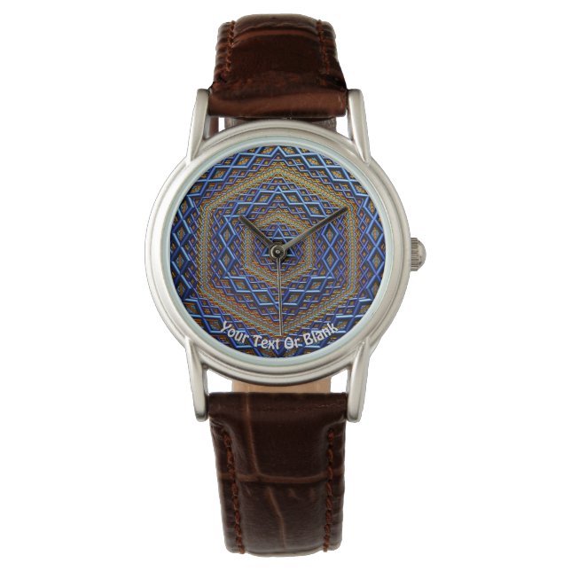 Ornate Metallic Magen David Watch (Front)