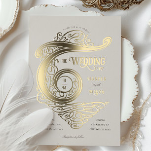 Ornate Monogram Wedding Elegant Typography