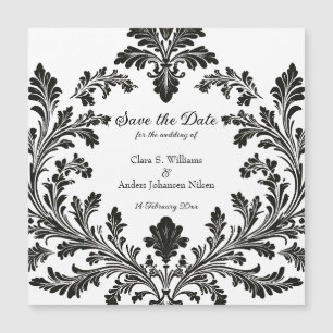 Ornate motif wedding, Save the Date, Magnet