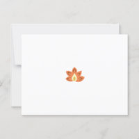 Ornate, orange flower-like design with a central,