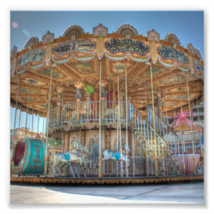 Ornate Outdoor Carousel Photo Print