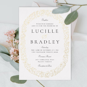 Ornate Oval of Scrolling Leaves