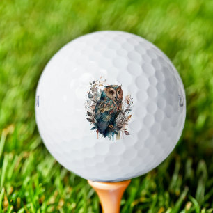 Ornate Owl  Golf Balls