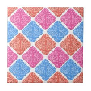 Ornate Patchwork Diamonds Pattern Tile
