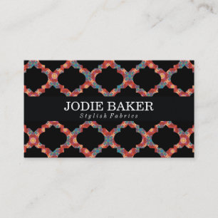 Ornate Pattern II   Chic Colourful Business Card