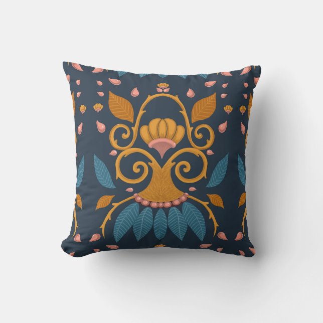 Ornate pattern Medieval style cushion (Front)