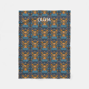 Ornate pattern Medieval style  Fleece Blanket