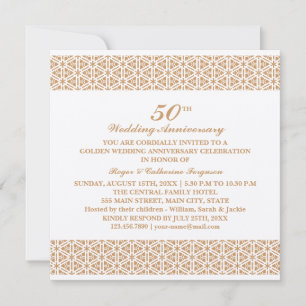 Ornate Pattern Wedding Anniversary Invitation