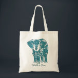 Ornate Patterned Elephant Art Wild and Free Tote Bag<br><div class="desc">Ornate henna tattoo inspired ornate patterned elephant art with 'wild and free' quote which can be changed to your own text or deleted.</div>