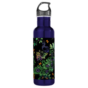 Ornate Peacock and Vintage Floral 710 Ml Water Bottle