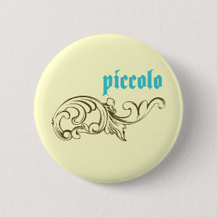 Ornate Piccolo 6 Cm Round Badge