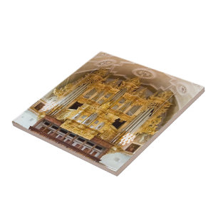 Ornate pipe organ tile